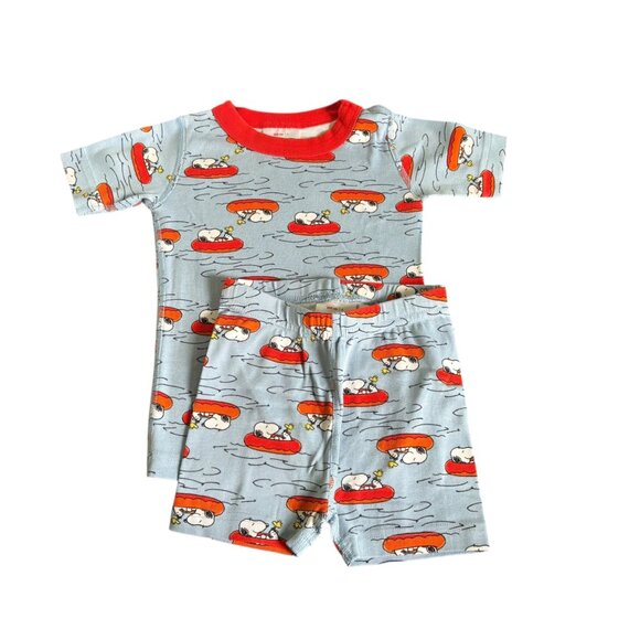 Hanna Andersson Peanuts Snoopy Tubing Pajamas Size 100 - Picture 1 of 3